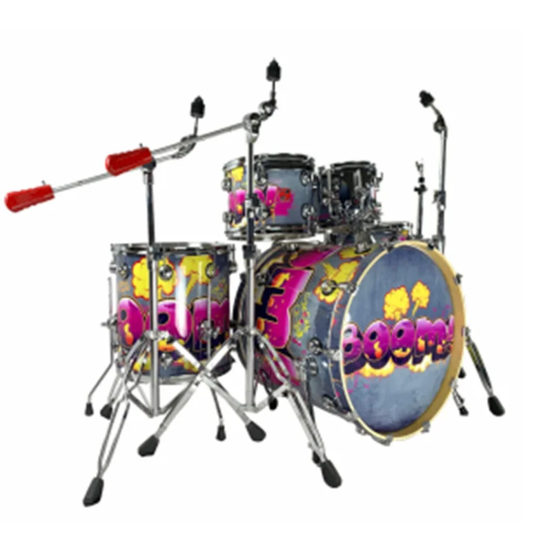 

Hot Sale Useful Spray Painting Poplar Birch Wood Acoustic Drum Set Custom Drum Set