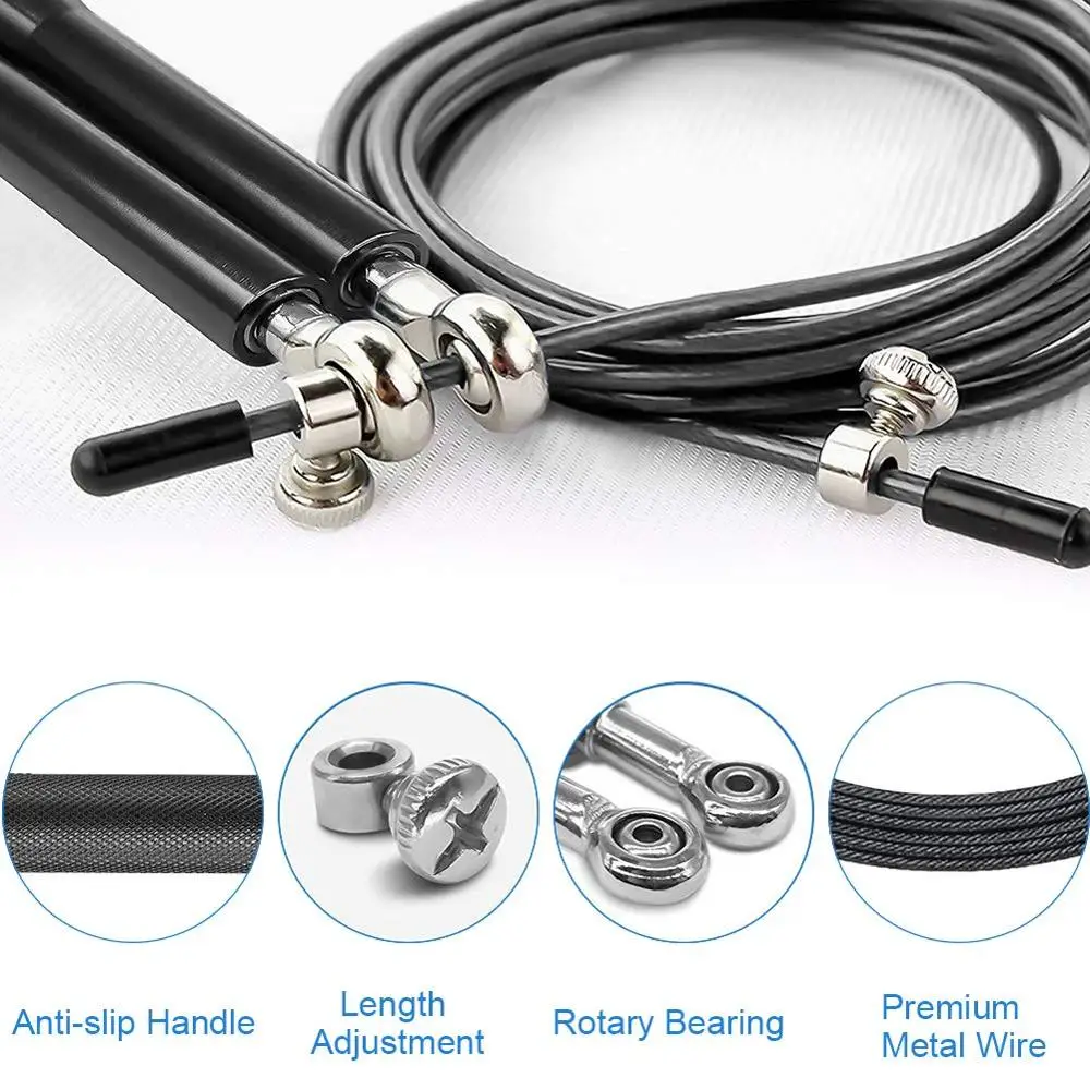 Speed Crossfit Jump Rope Metal Bearing Handle adjustable Skipping Rope For corda rope Boxing Fitness Skip Workout Training 2023