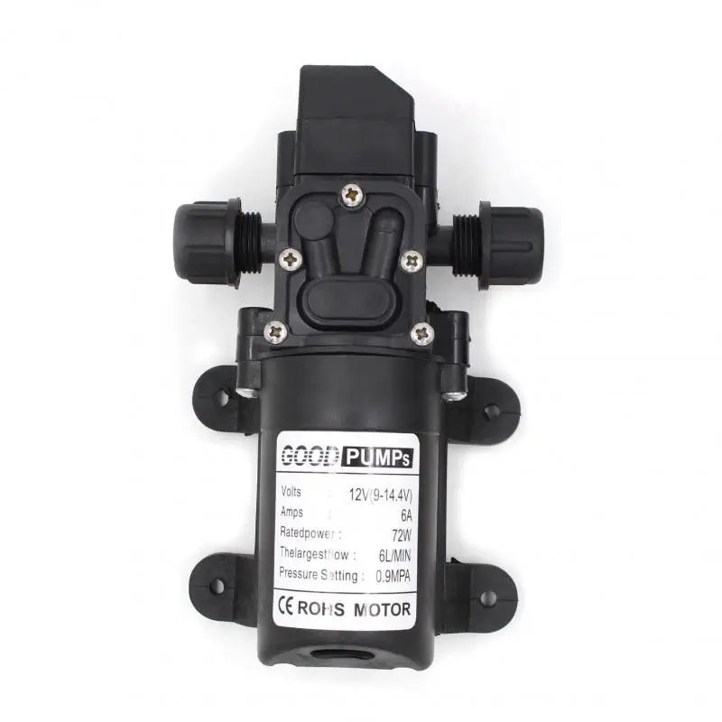 

Automatic Flow Switch 6L/Min DC12V 60W 70W 130PSI AUTO Diaphragm Water Pump Mini Safe High Pressure Self Priming Pumps