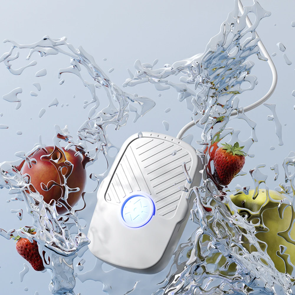 1PC Portable Fruit And Vegetable Cleaning Machine Safety Protection Wireless Design For Seafood Miscellaneous Grains Tableware