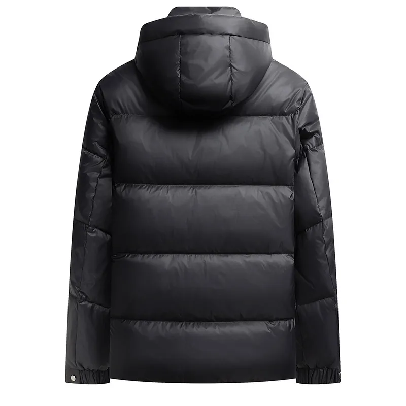 Winter New Warm Down Jacket Men's Fashion Short Down Coat Outdoor Light Waterproof White Duck Down Hooded Parka