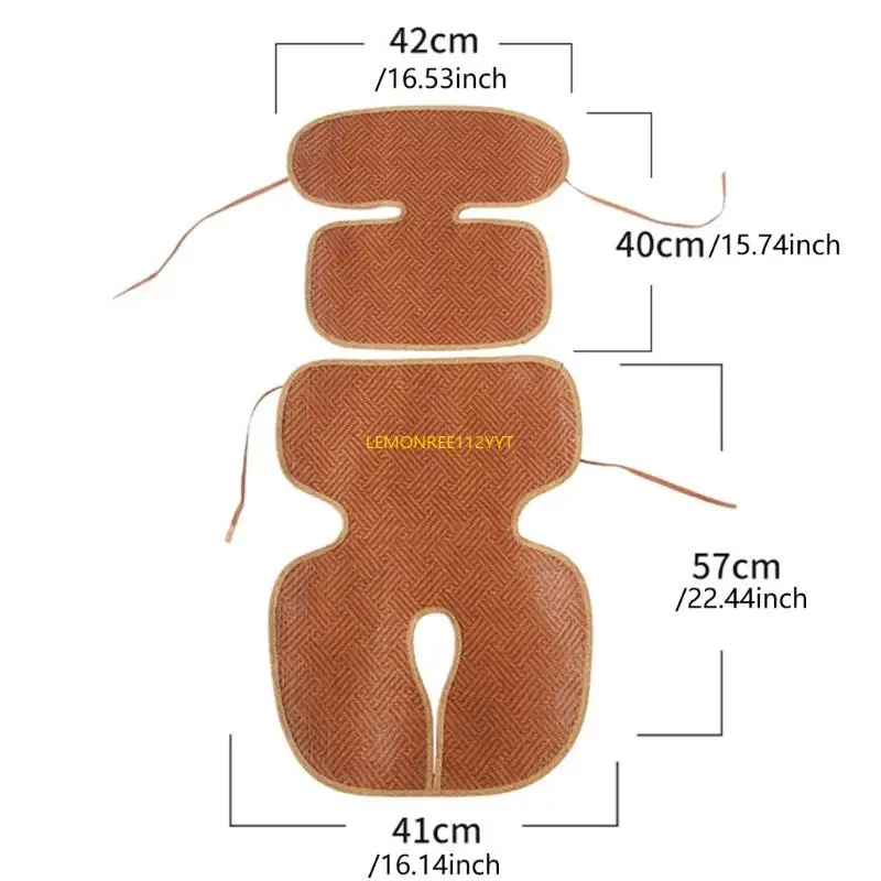23GD 통기성 등나무 직조 카시트 냉각 패드 베이비 안전 좌석 비 슬립 디자인 카시이트 삽입 쉽게 설치하기 쉬운