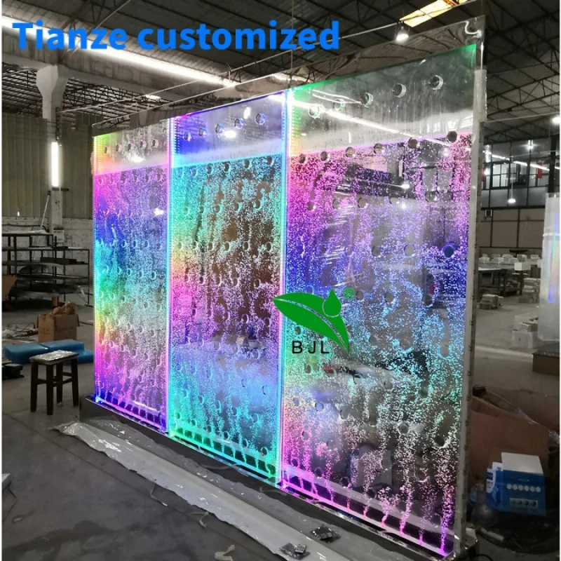 (Customized) New design interior bar furniture room divider room led water bubble panel wall