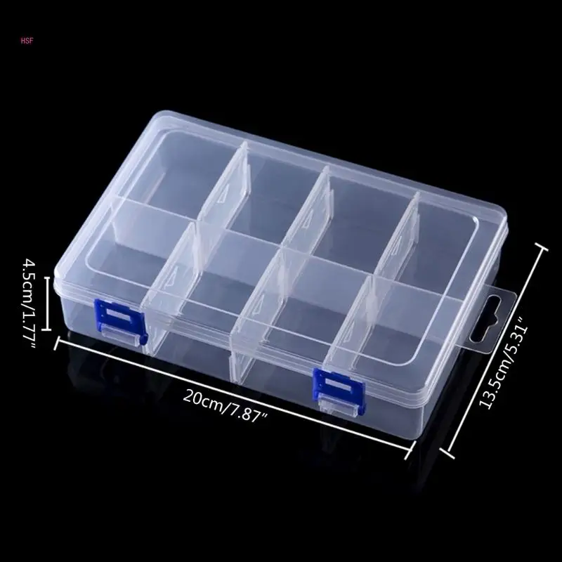 Tool Box Hardware Storage Organizer Small Parts Case Portable Plastic Tackle Container with Removable Dividers