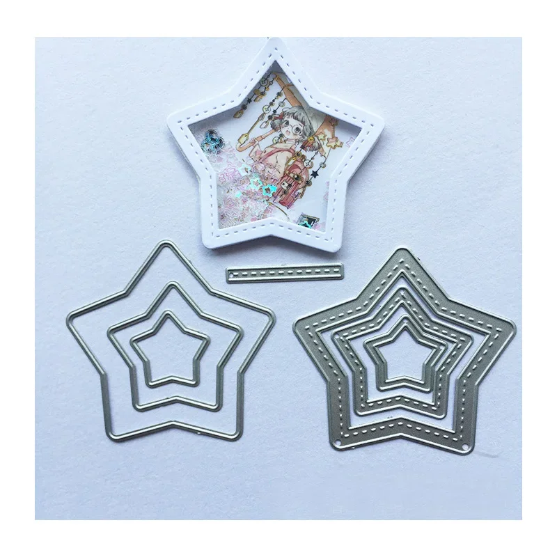 Wishing Bottle Star Lemon Frame Metal Cutting Die New 2024 Scrapbooking Stencils Craft Stamp Die Cut Scrapbook DIY Card Making