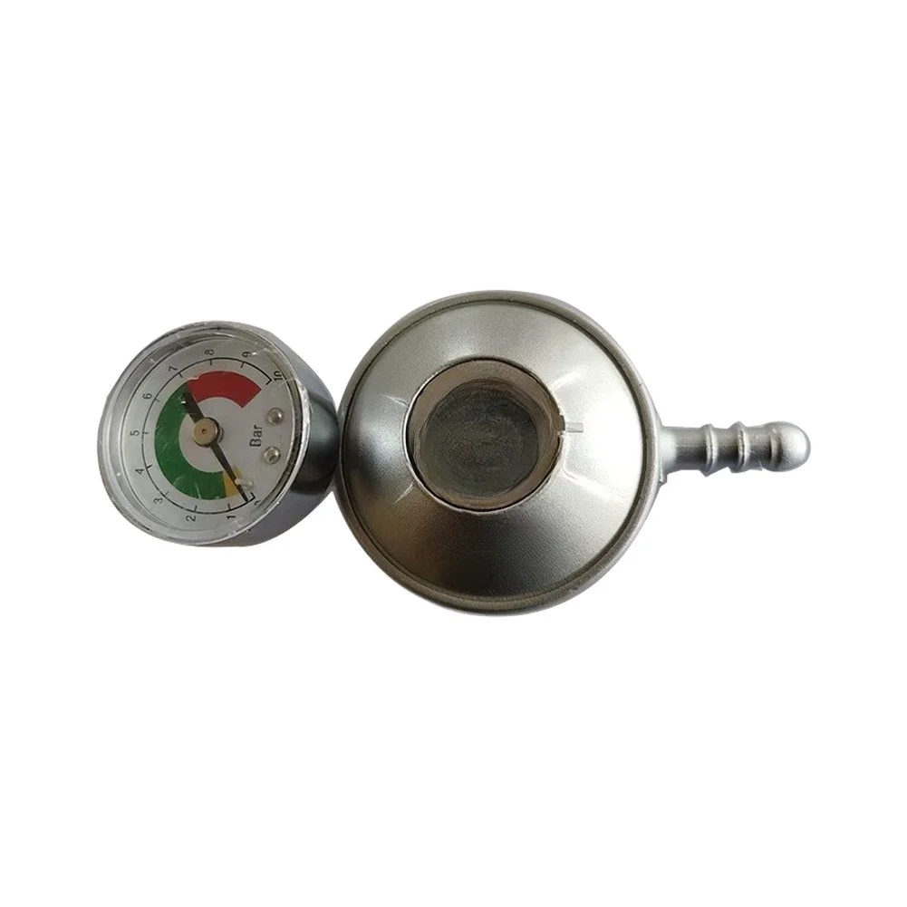 30 For mbar Zinc Alloy and Copper Pressure-Reducing Valve with Onboard Pressure Gauge for Safety-Critical Environments