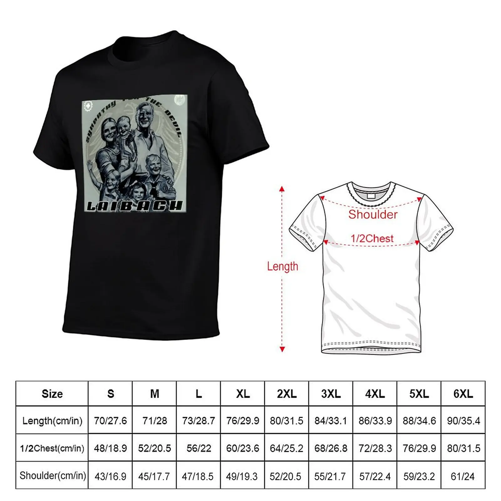 Sympathy For The Devil - Laibach - Cover Art T-ShirtT-Shirt baggy shirts custom shirt cotton t shirt men