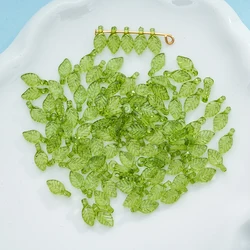 100-Piece Mini Green Leaf DIY Jewelry Making Kit, Acrylic Leaf Charms for  DIY Jewelry Making Accessories Handmade Earring Neckl