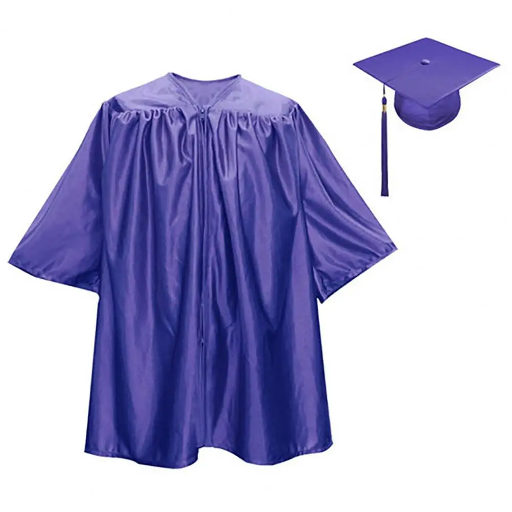 Ensemble de robe de graduation pour enfants, casquette, pompon, école primaire, étudiant, uniforme scolaire, maternelle, photographie pour garçons et filles