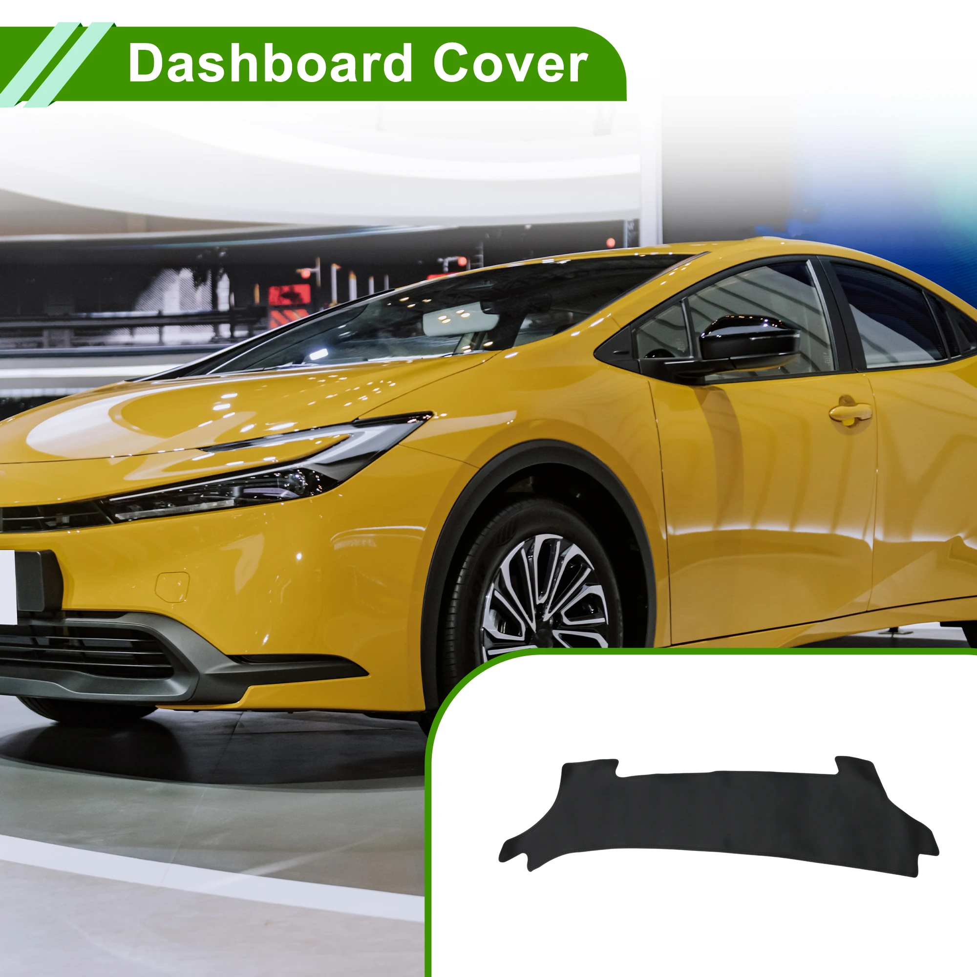 

UXCELL Dashboard Cover for Toyota Prius Dash Cover Mat Carpet Center Console Dash Cover Mat Car Interior Faux Leather