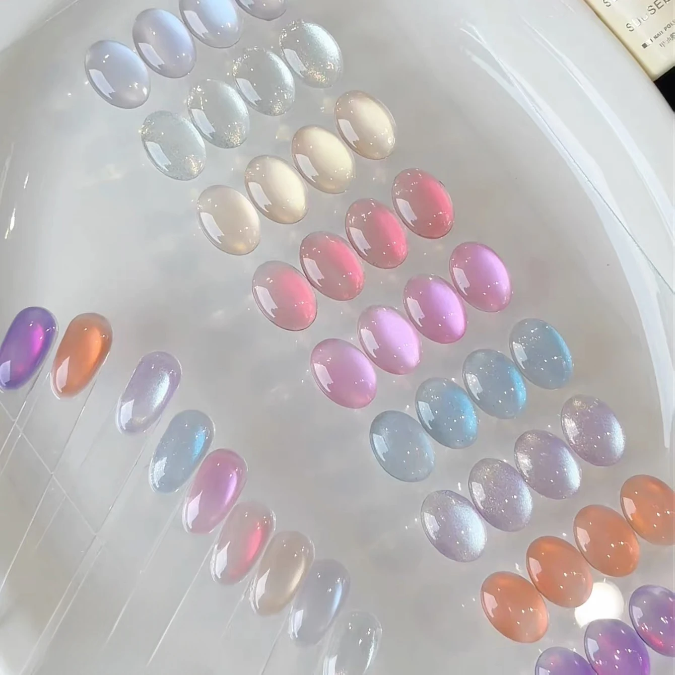 2026 New Pattaya Sunset Cat Eyes Super Shining Show White Hands Gel Nail Polish Blue Nails Pink Nails Nail Supplies 10ML/PCS