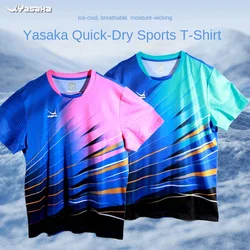 YASAKA Table Tennis Training Competition Sports Uniform, Quick Drying Round Neck T-shirt, Short Sleeved