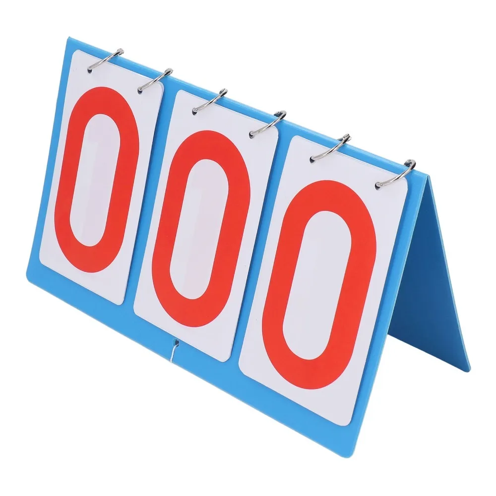 

Waterproof Plastic Flip Scoreboard 3-Digit Display Flip Flipper Score Keeper Blue Portable Scoreboard Volleyball Games