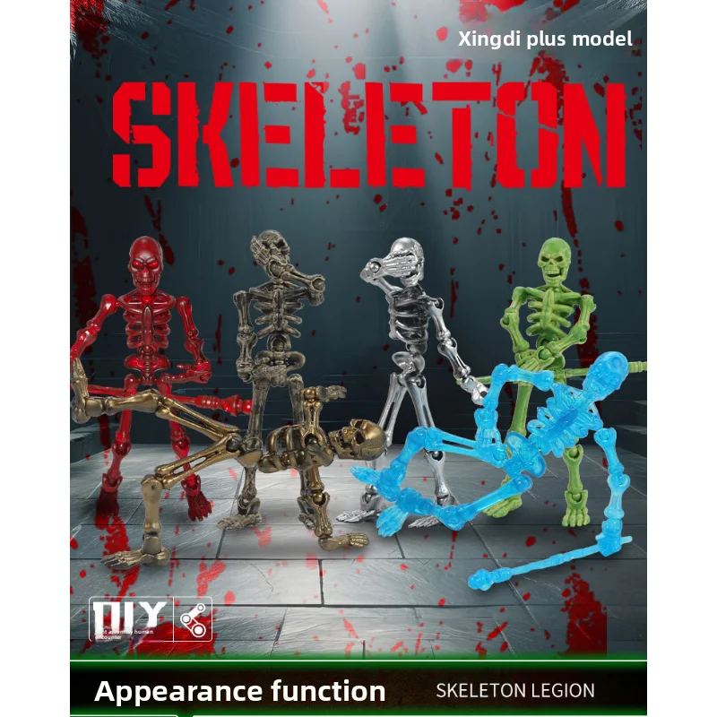 

Vintage Middle Ages Skeleton Knight Multi Jointed Movable Toy Multi Form Action Figure DIY Mannequin Assemble Kids Toys Gifts