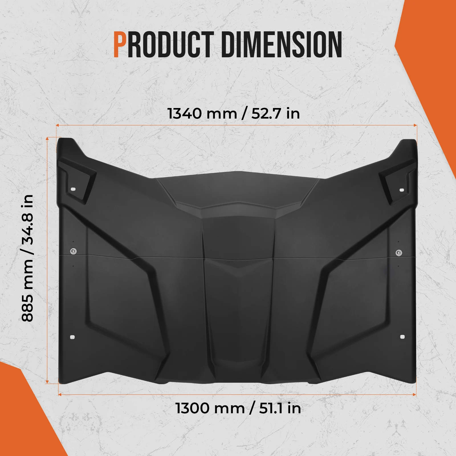 KEMIMOTO Hard Combined Roof Top, UTV Maverick X3, Can-Am Maverick X3 RS DS Turbo R 900, 2 Portas, 2017-2023