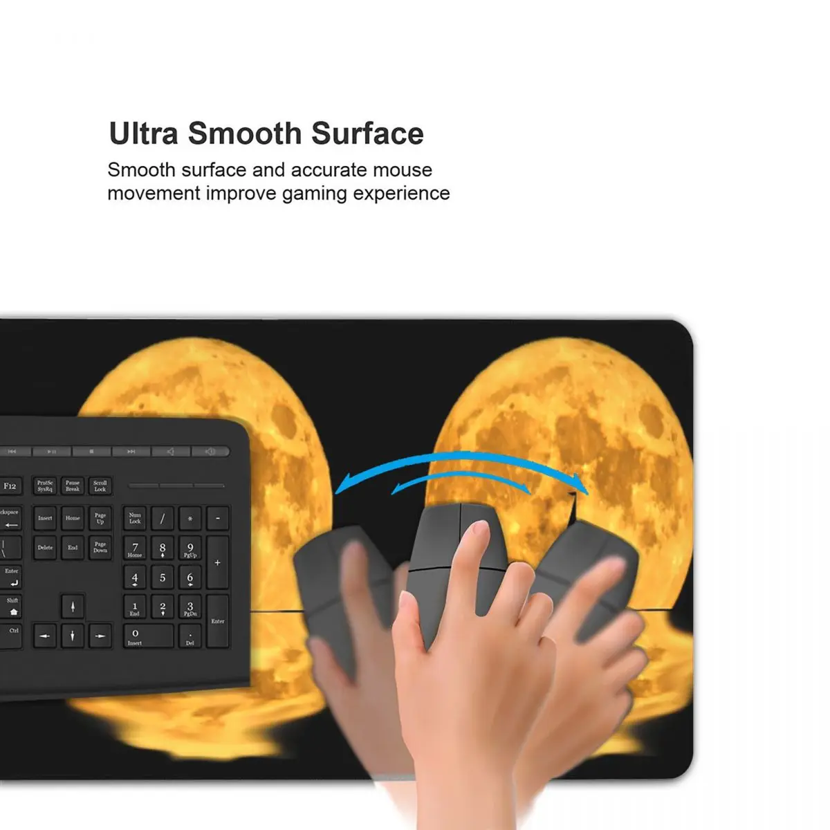 Sailboat Night Cruise Boating Sailing Full Moon Large Mouse Pad Computer Keyboard Mouse Mat Gamer Laptop Desk Mat Table Mats