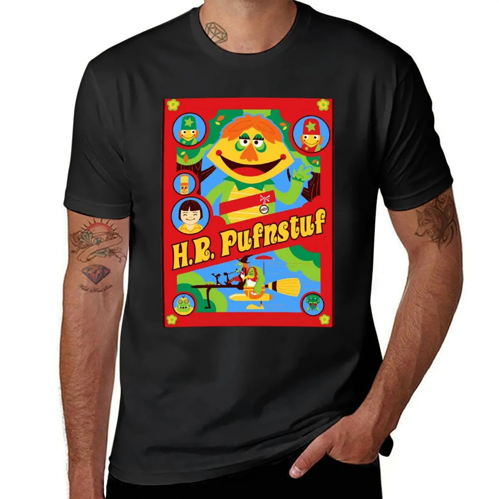 H.R. Pufnstuf poster T-Shirt shirts graphic tees vintage tees black t-shirts for men