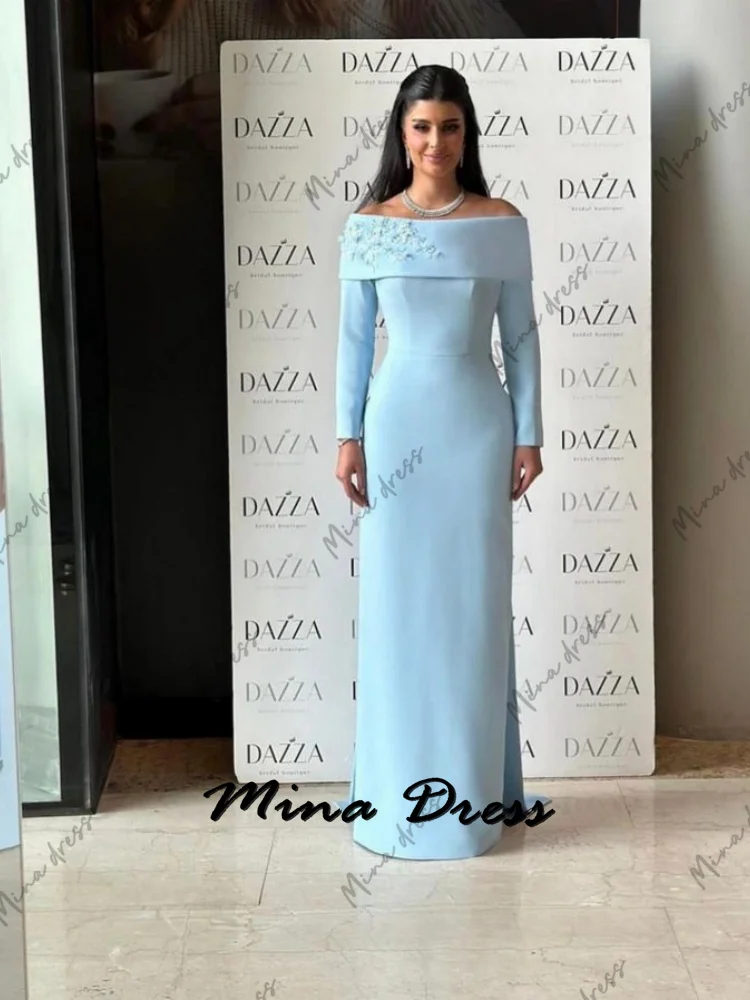 

Mina Customized Long Sleeves Wedding Party Dress Dresses for Formal Occasions Women Evening Dress Luxury 2024 Dubai Ball Gowns