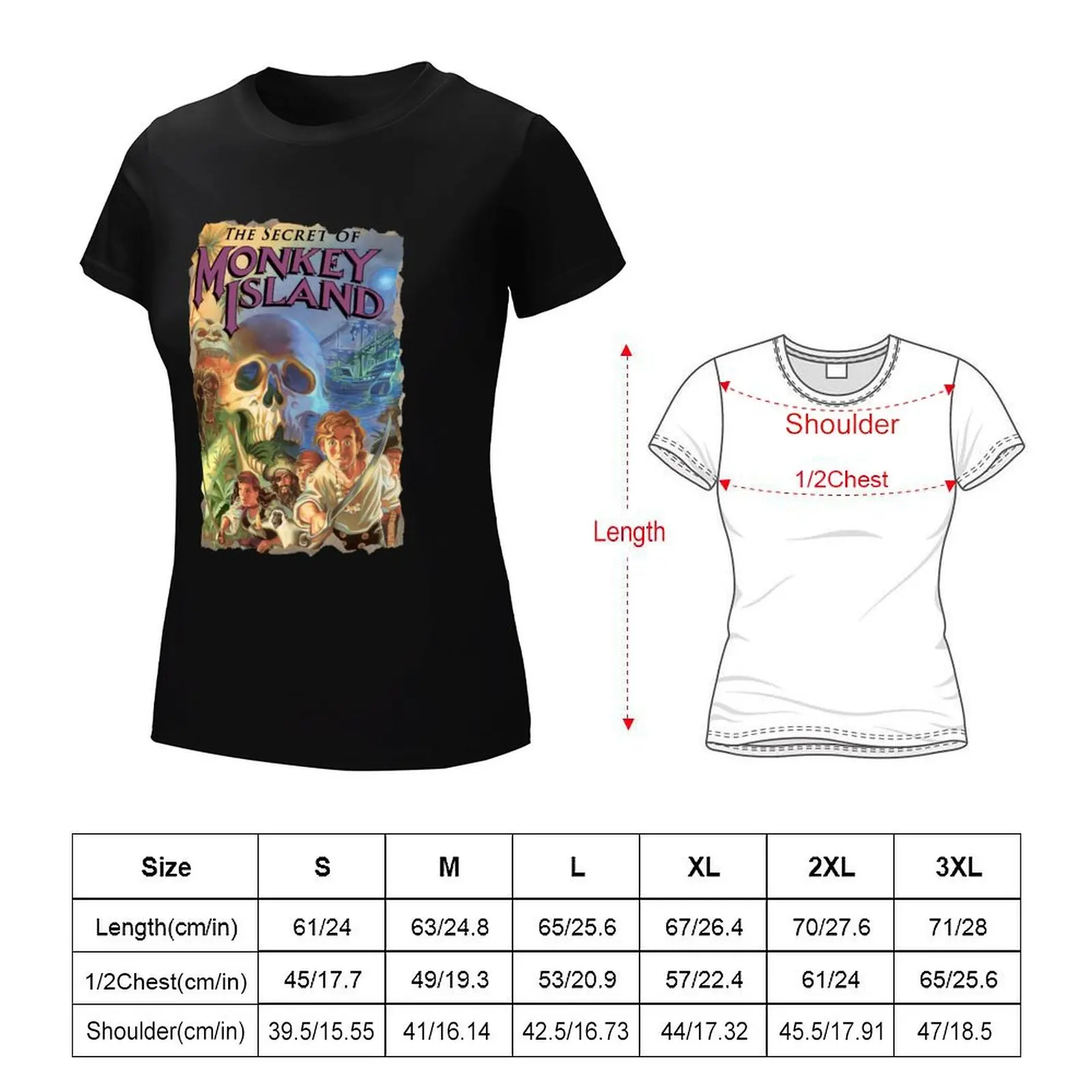 The Secret of Monkey Island T-Shirt anime clothes female Blouse clothes for Women