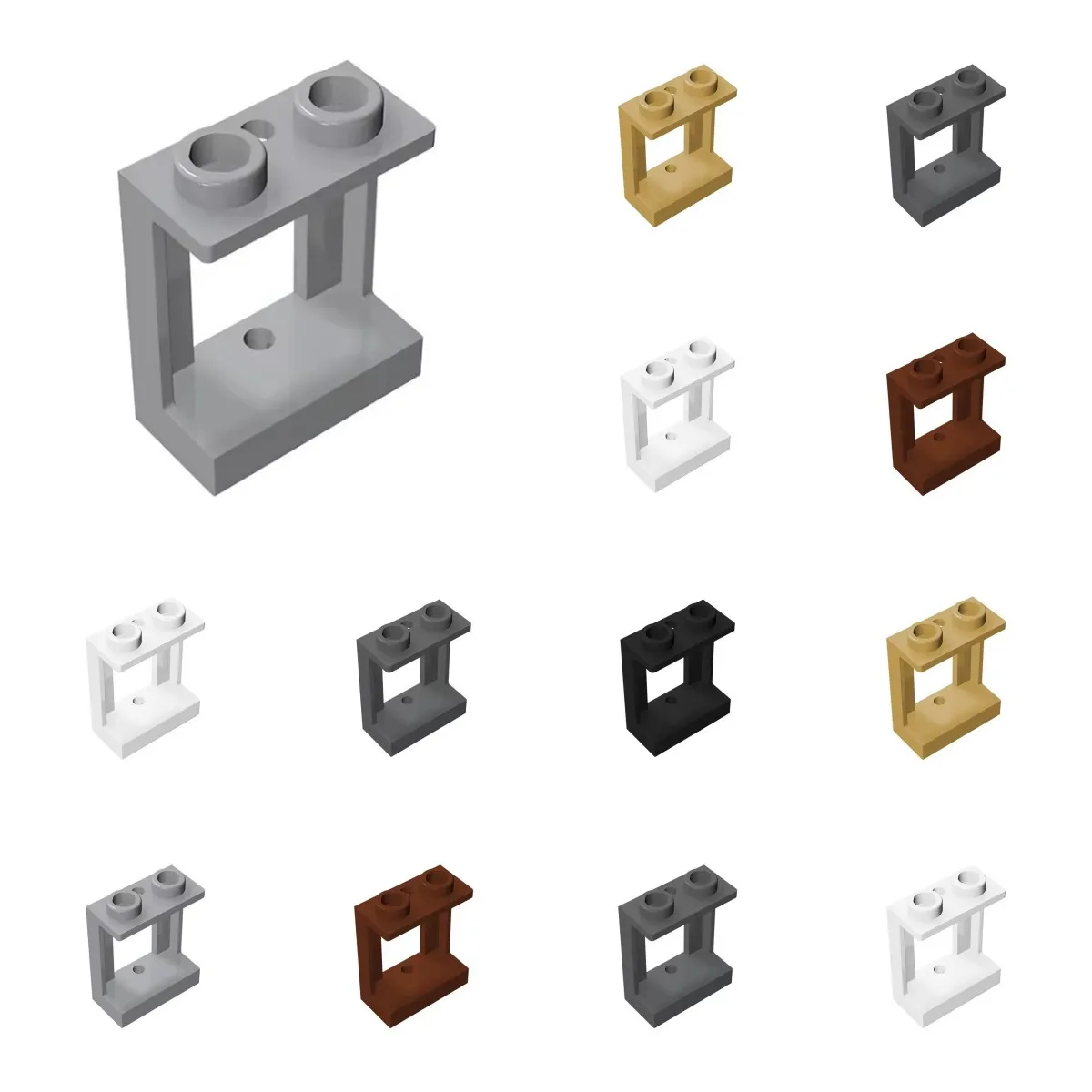 

50PCS 90195 Window 1x2x2 Castle Building Block Kit Compatible 60601 Particle DIY Idea Educational Toy Children Birthday Gift