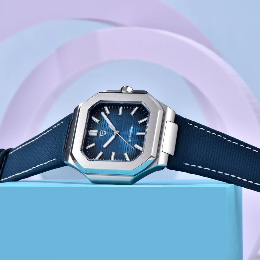PAGANI DESIGN 2025 New 37MM Square Casual Top brand Men Watch Sapphire Glass Stainless Steel Quartz Watches Relojes hombres Gift