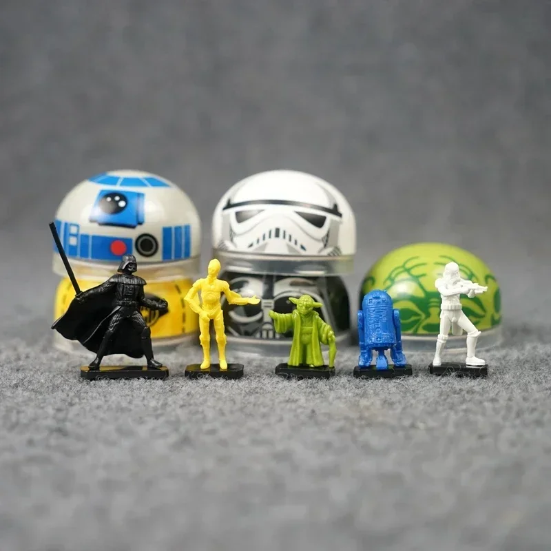 Original Star Wars Gashapon Caposule Toy Miniature Action Figure Ornament R2D2 3PO Yoda White Soldier Kyloren Figurine Blind Box