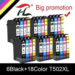 YLC Compatible Ink Cartridge 502XL T502 T502XL for Epson Expression Home XP-5100 XP-5105 WorkForce WF-2860DWF WF-2865DWF