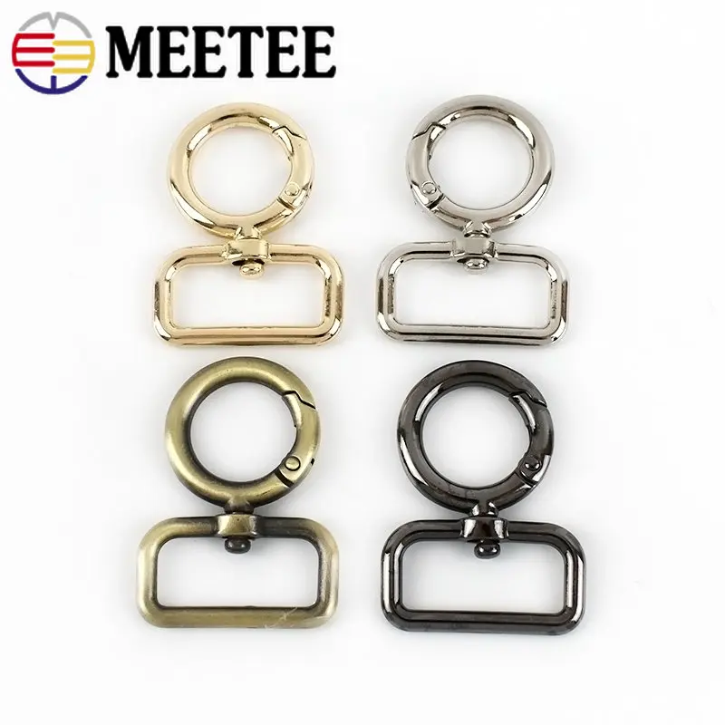 5/10Pcs 12-38mm Metal Buckle Swivel Snap Clip Clasp Dog Collar Keychain Bag Strap O Ring Connector Hook DIY Hardware Accessories