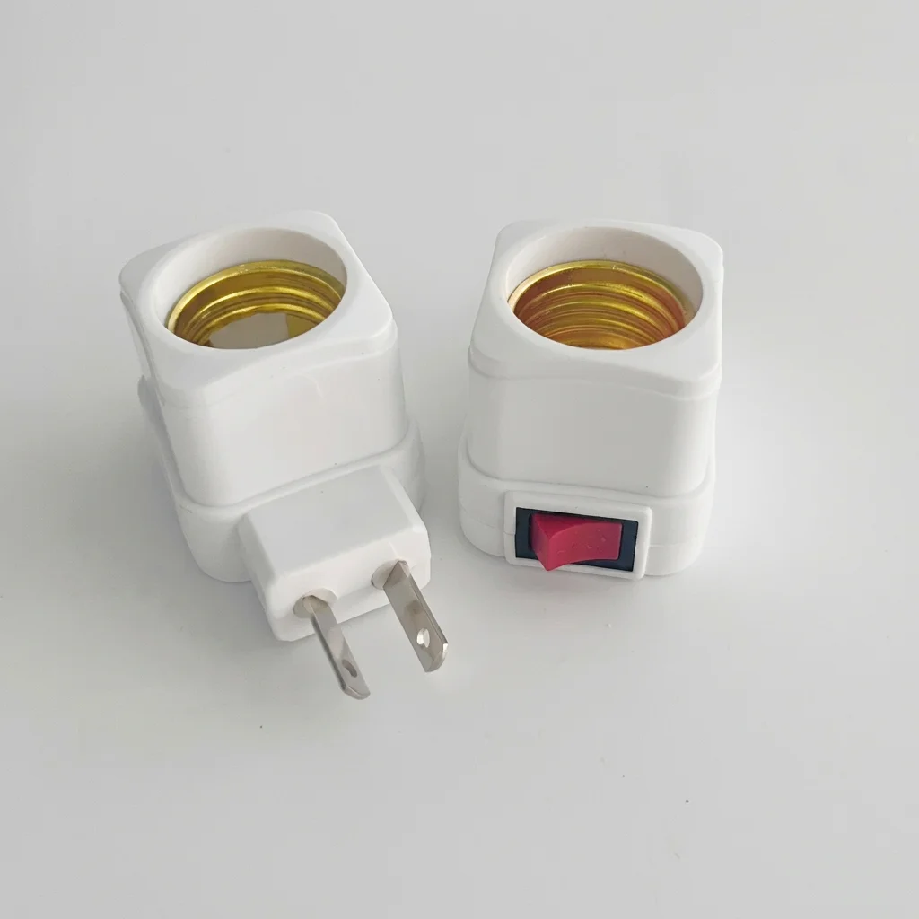E27 Lamp Holder Converter Portable Plug-In Lamp Holder Led Bulb Socket Converter Compact Screw Thread Lamp Base For Additional