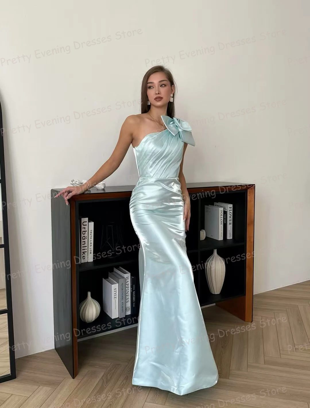 高級マーメイドイブニングドレス女性ノースリーブフリルワンショルダー 2 で 1 ファッションウエディングドレスパーティーカスタマイズされた Vestido デノビア