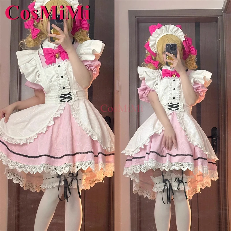 CosMiMi 애니메이션 인어 멜로디 Pichi Pichi Pitch 나나미 루시아 코스프레 의상 달콤한 메이드 복장 카니발 역할 놀이 의류 S-XL