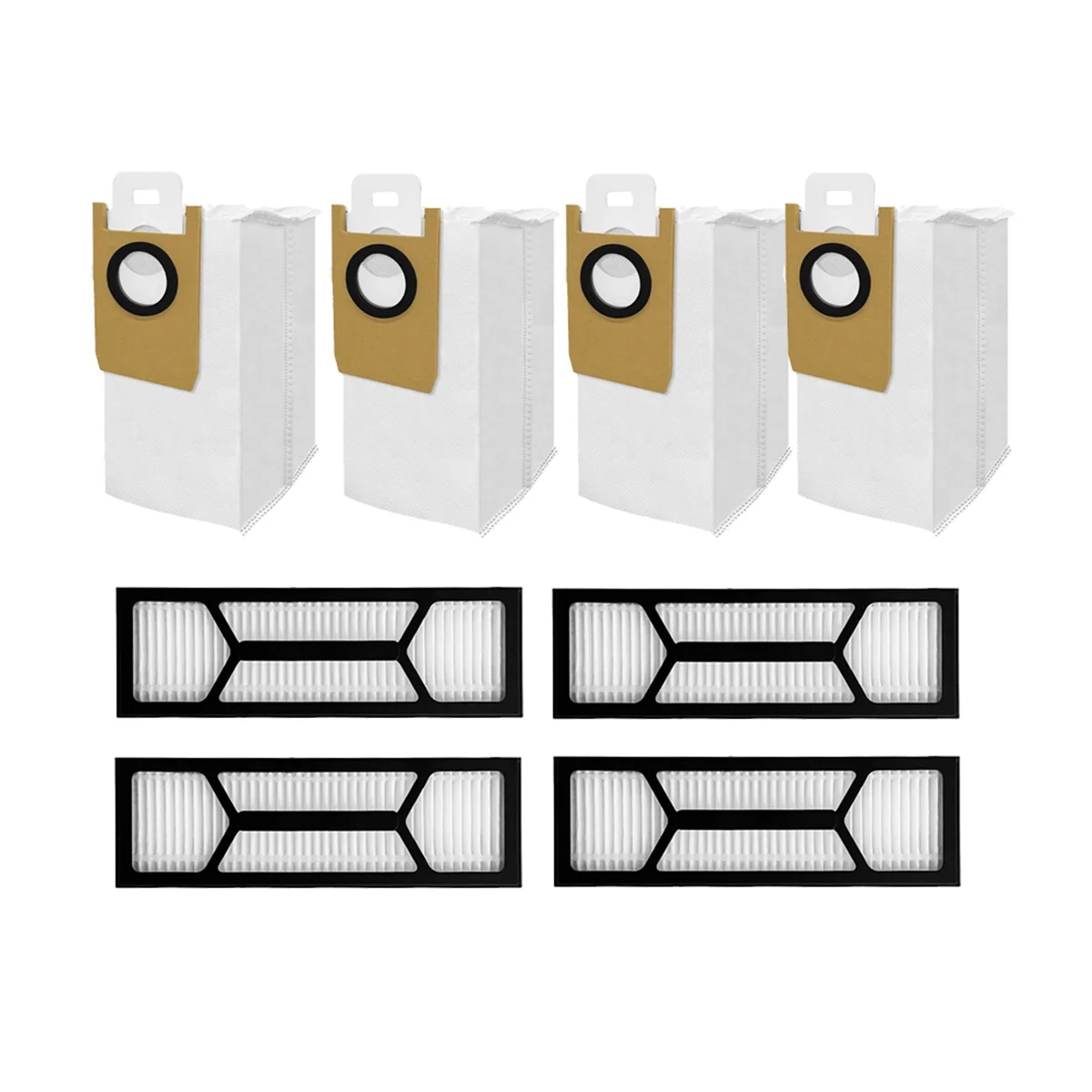 

For Eufy S1 Pro Self Emptying Robot Vacuum 4xHEPA Filter 4xDust Bag Ultra Durable Accessories