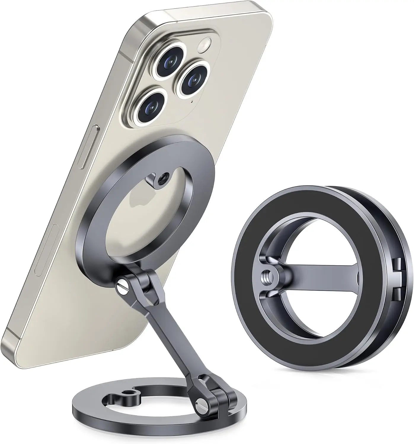 

Магнитный держатель для телефона Itramax для спортзала, магнитная подставка для телефона с двойным кольцом, 360° ° Регулируемый держатель для телефона для iPhone 17 Air 16