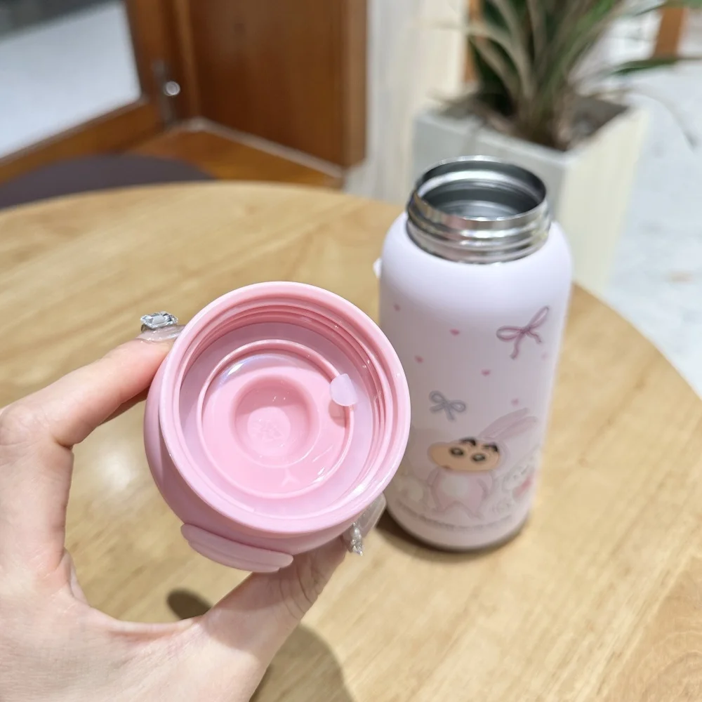 حقيقي 400 مللي تلوين شين تشان الفولاذ المقاوم للصدأ معزول زجاجة ماء كوب سيارة حراري قارورة باردة ساخنة للسفر هدايا عيد الميلاد