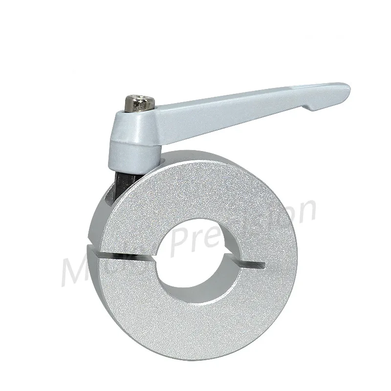 Aluminum Shaft Collar With Clamp  Lever Handle Retaining Ring Slit Opening Type Limit Ring Shaft Clamp Diameter 6-30mm