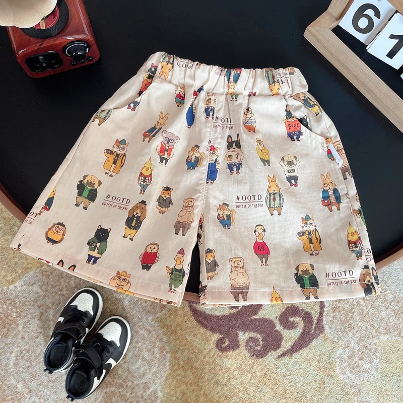 Summer Baby Clothes Suit Children Boys Cotton Cartoon Full Print T Shirt Shorts 2Pcs/Set Toddler Clothing Casual Kids Tracksuits
