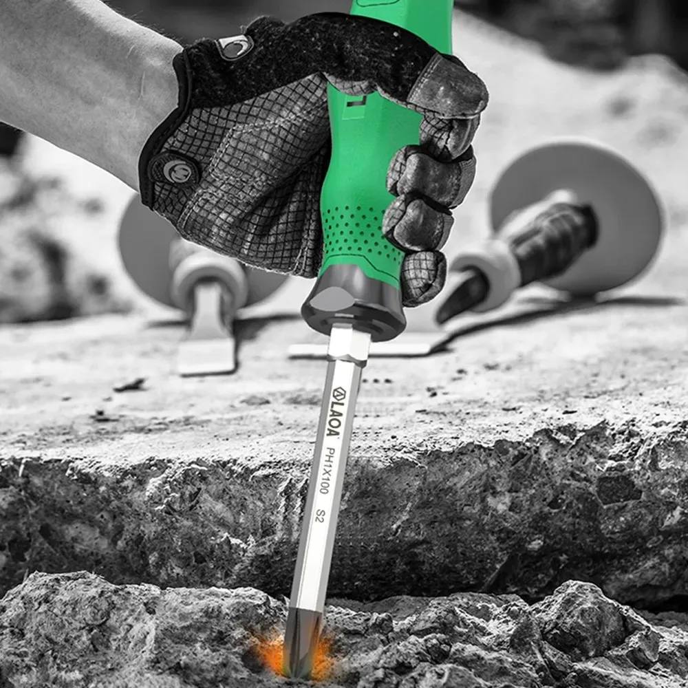 LAOA S2 Screwdriver Penetrating Percussion Anti-slip Strong magnetic ergonomic design Percussion Chisel Screwdriver