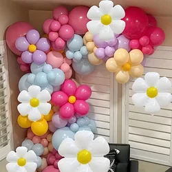 104pcs Vibrant Daisy Themed Balloon Arch Set  - Ultimate Decor for Baby Showers, Weddings, & Girls Birthdays