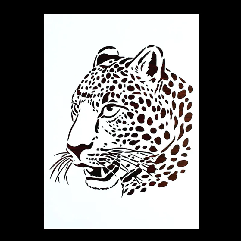 Трафареты с рисунком гепарда, Размер A4, 1 шт.