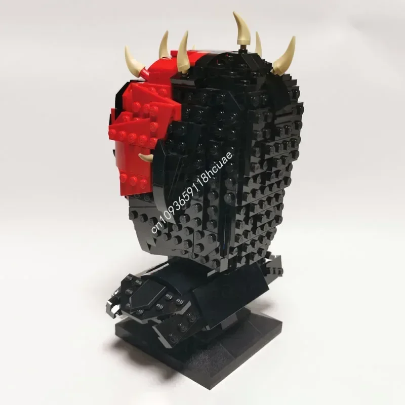 592 pièces Star Battle : Casques de Darth Maul magnifiques, modèle MOC, blocs de construction, briques empilables, jouet créatif pour enfant, cadeau DIY