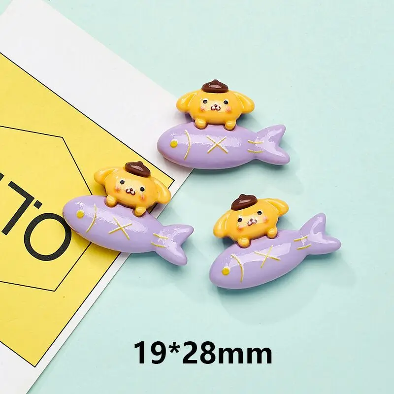 100개 귀여운 만화 산리오 멜로디 쿠로미 시리즈 레진 플랫백 스크랩북 공예 DIY 귀걸이 헤어 액세서리