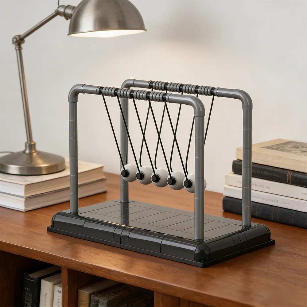 

Gobricks MOC Newton's Cradle Bricks Model Newton's Cradle Desktop Decorations Building Blocks Assembly Toys Kids Birthday Gifts