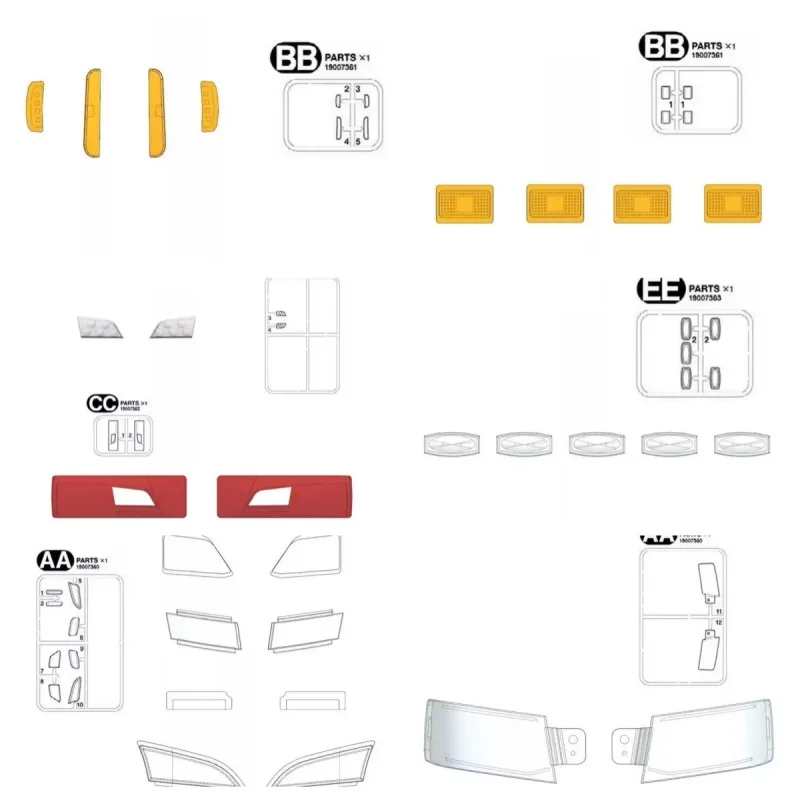 Transparent Light Panel Lampshade for 1/14 Tamiya RC Dump Truck For SCANIA 770S 6X4 56368 8X4 56371 Car Upgrade Accessories