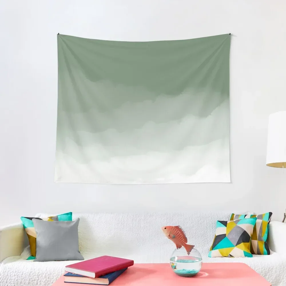 

Sage Green Watercolor Ombre (sage green/white) Tapestry Carpet Wall Home Decorators Decoration Wall Tapestry