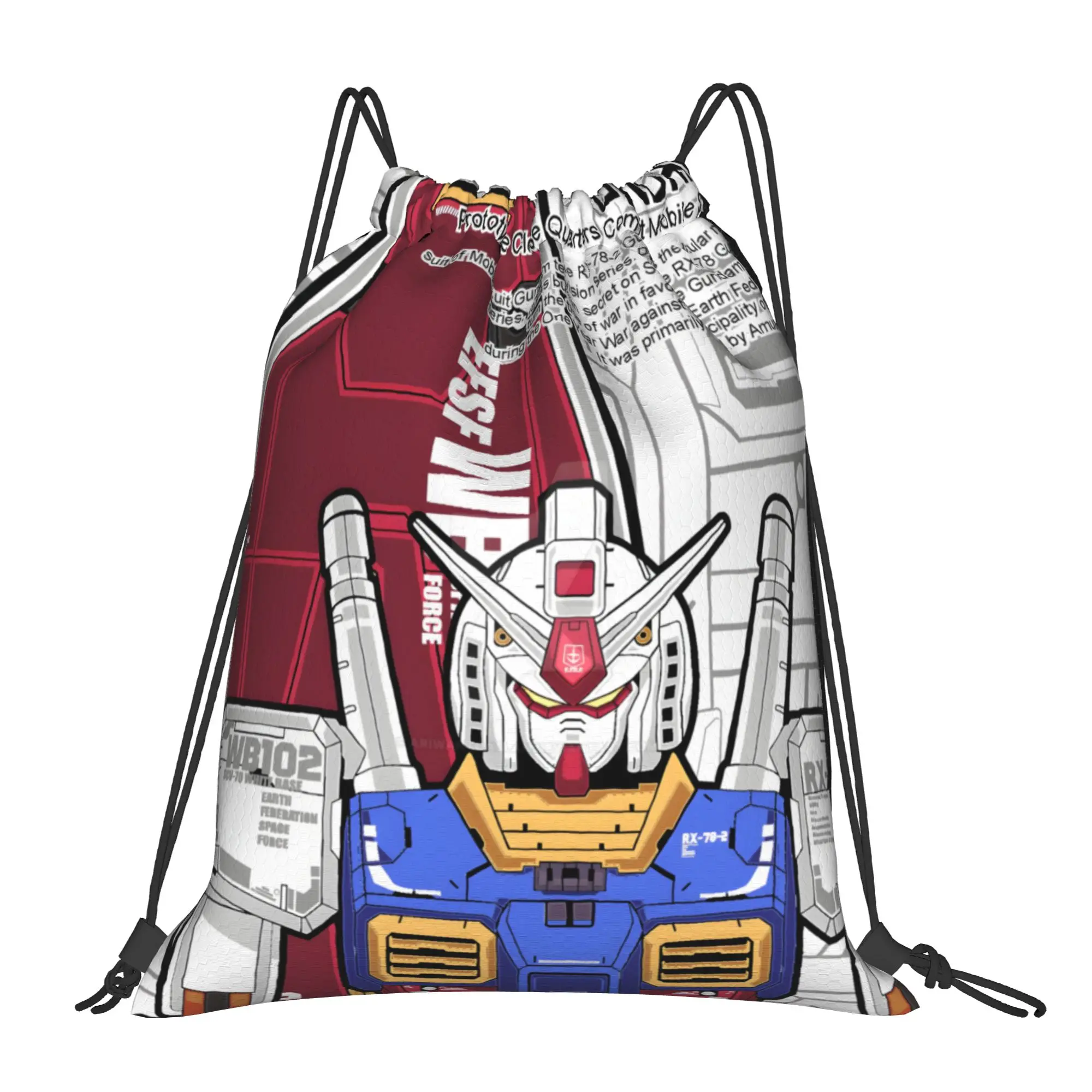 1 pc GUNDAM  Drawstring Bags Hiking Storage Backpack School Shoe Bag
