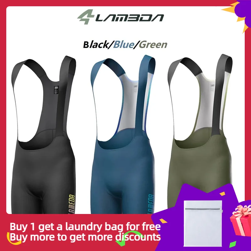 

LAMEAD Men's Cycling Bib Shorts Anti-Slip Bicycle Pants UV-Proof Breathable Quick Drying Cycling Clothing for Active Sports