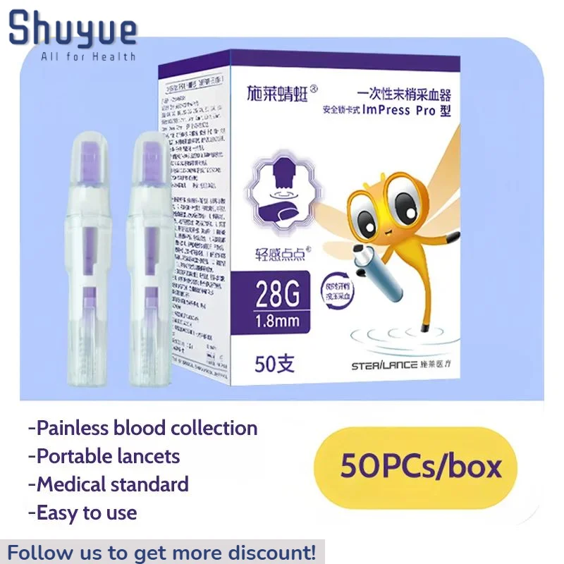 

250/500 pcs Sterile Disposable painless Lancets Blood Collection Needle Auto retraction Sterilize Sample Blood letting