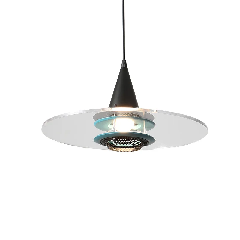 

Medieval chandelier azure flying saucer light creative simplicity dining room light bar light designer new Nordic restaurant
