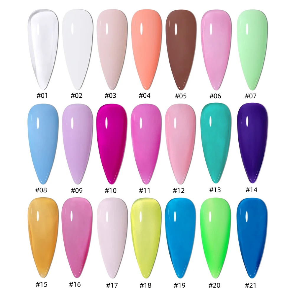 330g Self-Leveling Building Gel Nail Extension Liquid Gel 21 Colors Thin Nail Extend Transparent White Nude Purple Builder Tool