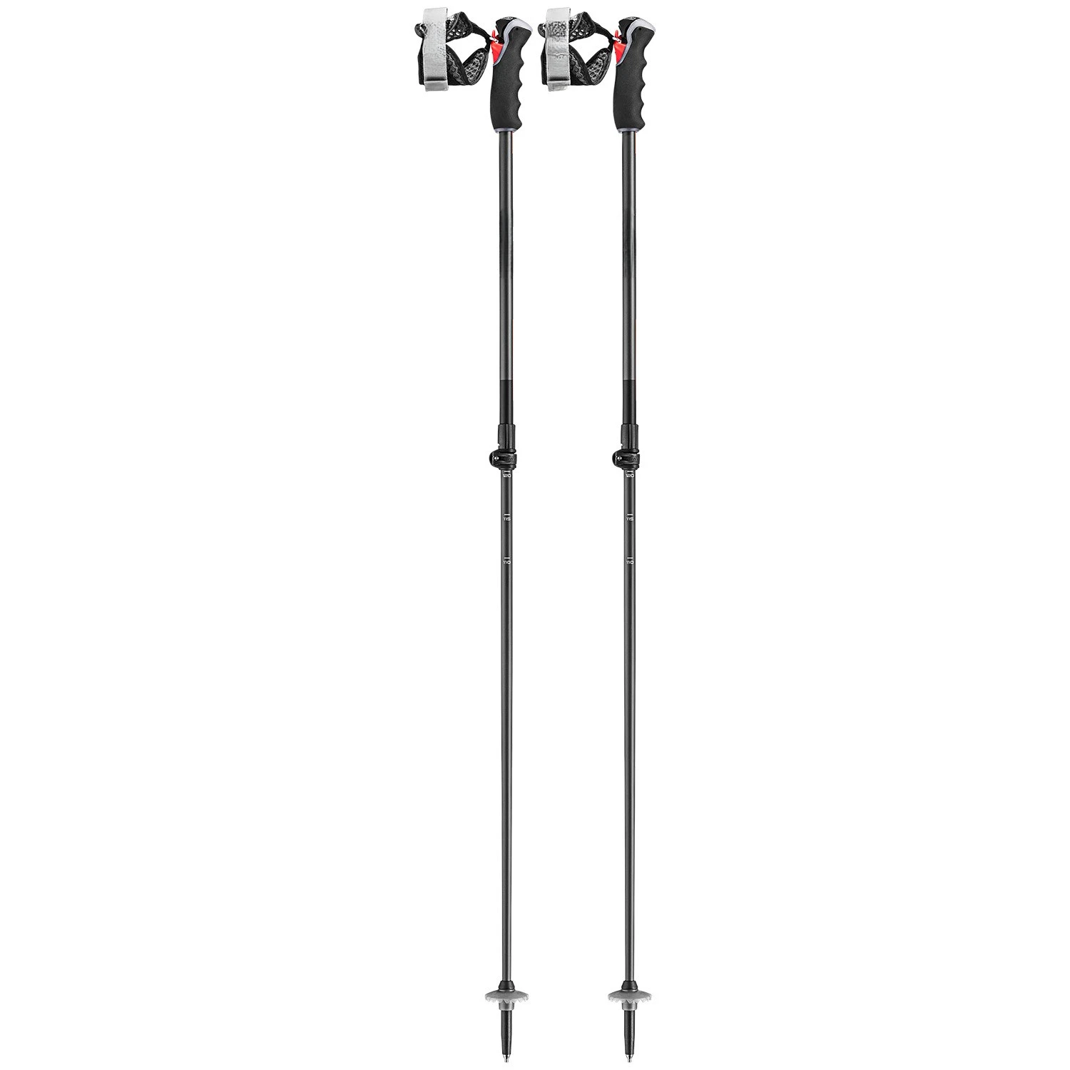 Adjustable Aluminum/Carbon Composite Ski Poles 110-140 cm with Trigger 3D Grip & Speed Lock+ for Alpine & Backcountry